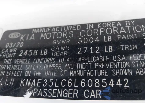 2020 Kia Stinger Gt from USA, damaged, VIN KNAE35LC6L6085442